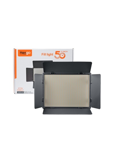 Herigo Hr-led1120 11" 50w Led Panel Işık Led 2700k-6500k Crı 96+ Barndoor Dolgu Işığı