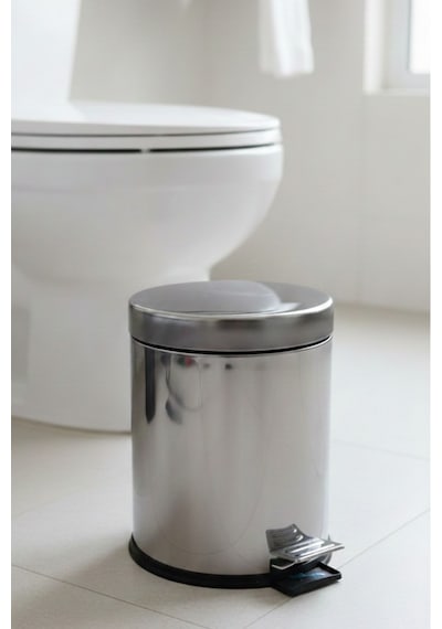5 Litre Krom Paslanmaz-pedallı Çöp Kovası Krom