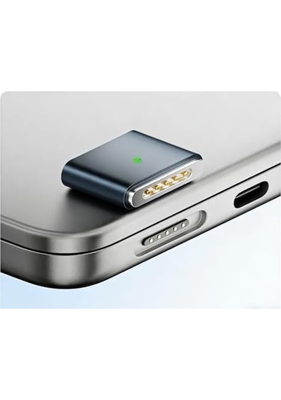 Type-c To Magsafe 3 İle Uyumlu Dönüştürücü 140w Hızlı Şarj Destekli Macbook İle Uyumlu Çevirici Gri Sf-3