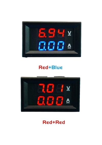 Pazly--100v 10a Dc Dijital Voltmetre Ampermetre Mavi + Kırmızı Led Amp Volt Metre Ölçer 1