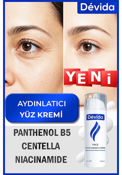 Nemlendirici Aydınlatıcı Ceramide Centella Panthenol B5 Yüz Bakım Kremi