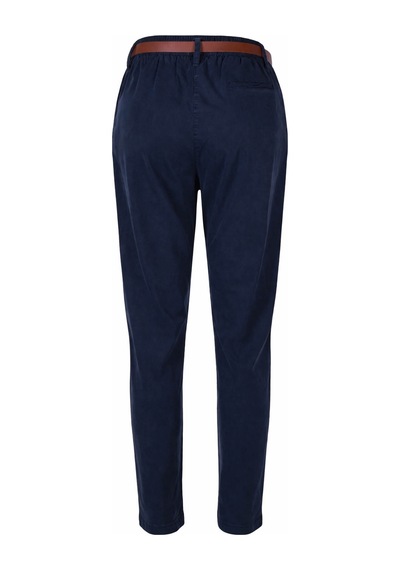Trender Kemerli Lacivert Kadın Pantolon 5335