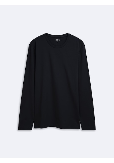 LTB Regular Fit Likralı Basic Lacivert Sweatshırt