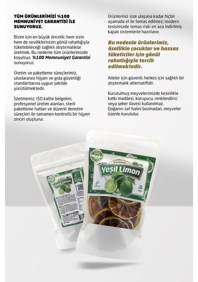 Kurutulmuş Yeşil Limon