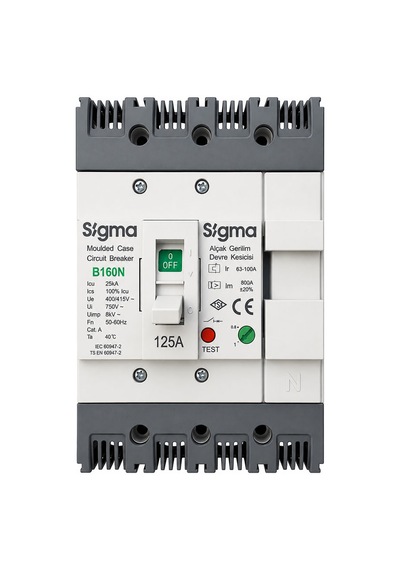 Sigma Ayarlı Tip Ag Devre Kesici B160 125a 4p 25ka