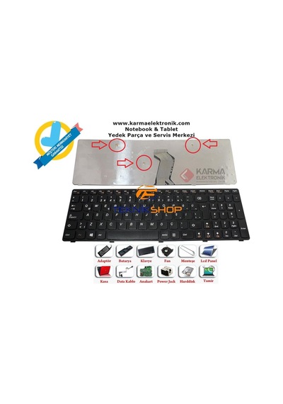 Lenovo Uyumlu Ideapad G505, G510 Notebook Klavyesi (Siyah Tr) - 551362037