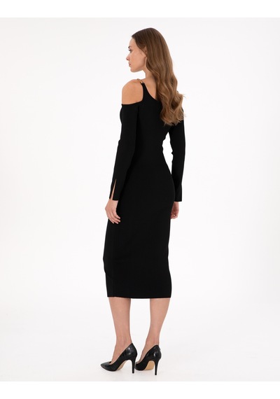 Pierre Cardin Kadın Siyah Elbise Triko 50290603-vr046 Siyah