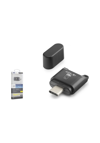 Type C 3.2 Gen1 Kart Okuyucu Microsd 5 Gbps Siyah