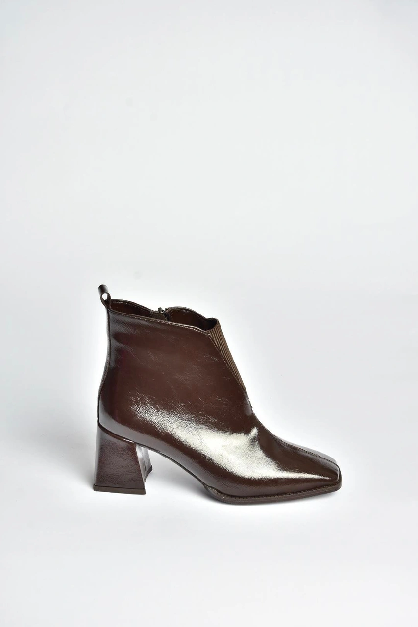 Fox Shoes V848257460 Kahverengi Rustik Kalın Topuklu Kadın Bot Kahverengi-rustik