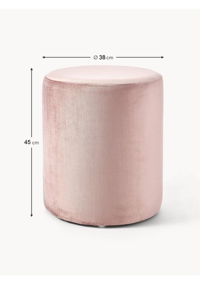 Most Ekol Puf 11 Pembe Kadife Kumaş Evinize Teslim