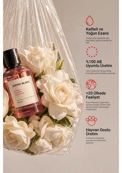 Jardin Blanc Kadın Extraıt De Parfum 100 Ml Gardenya - Mandalina - Sandal Ağacı Çiçeksi Seri Odunsu