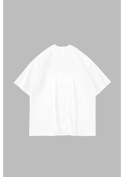 Startmore Thorny Heart Baskılı Oversize Unisex Beyaz Beyaz
