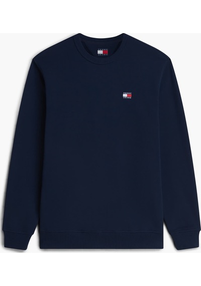 Tommy Hilfiger Tjm Reg Badge Crew Htr Erkek Mavi Sweatshirt - Dm0dm21921