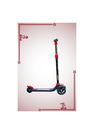Scooter Yeni Swing 3tekerli Led Işıklı 40kğ Kapasiteli 3 Yaş Uygun Kırmızı