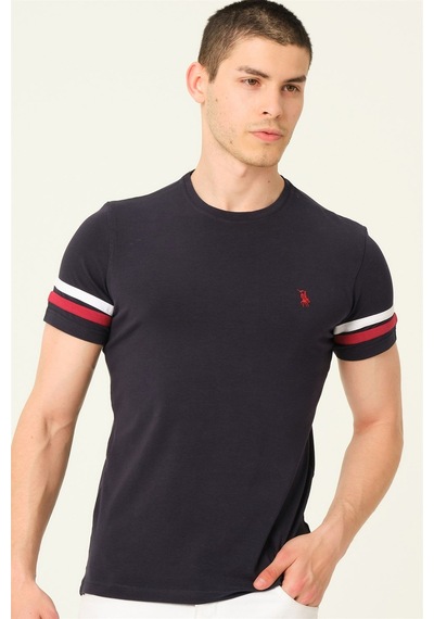 T8589 Dewberry Erkek T-shırt-lacivert Lacivert