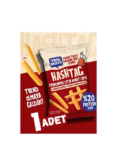 Hashtag Fırınlanmış Nohut Cipsi 6'lı Karışık Tanışma Paketi Trio Move
