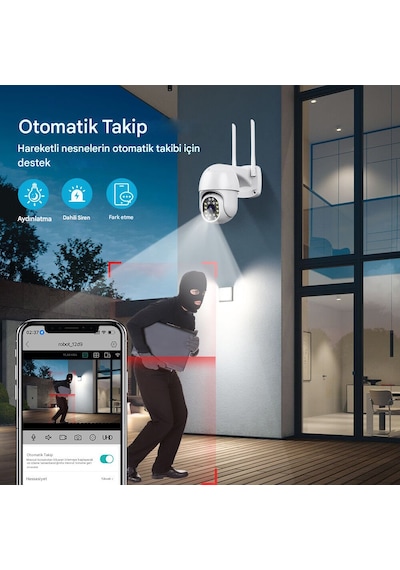 Ventus Icsee 5407 4mp Lens 360 Görüş Hareketli Waterproof Gece Görüş Sesli Görüşme Akıllı Kamera