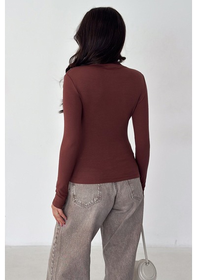 Noa & Noa Kadın Dikiş Detaylı Fit Bluz White Line bordo