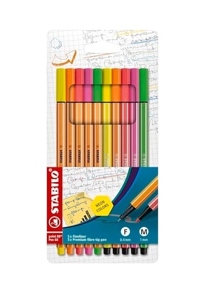 Neon Renklerle 10'lu Keçeli Kalem Seti İle Eğlenceli Yazım