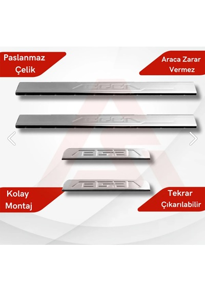 Fiat Egea Sd/hb/sw Kapı Eşiği Kromu 4 Parça P.çelik