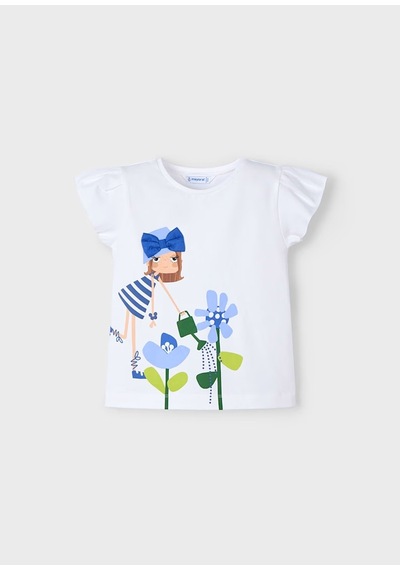 Mayoral Kız Çocuk T-shirt 3015m Beyaz