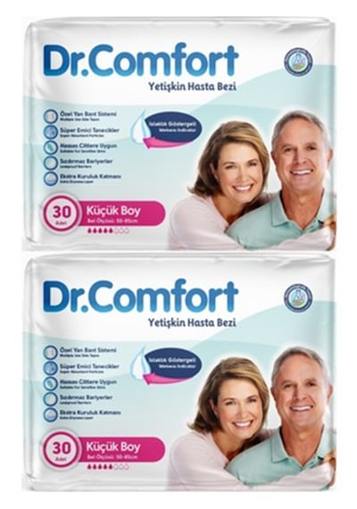 Dr. Comfort Belbantlı Small Orta Boy Hasta Bezi 60 Adet 2x30 Paket S