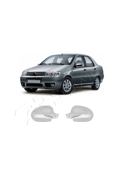 Fiat Albea Uyumlu 2010-2012 Ayna Kapağı 2 Parça Abs Krom Kaplama