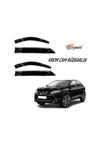 Nissan Qashqai Krom Cam Rüzgarlığı 2016-2021- Caru403