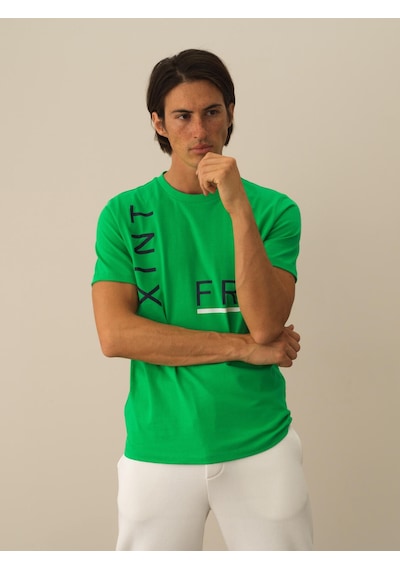 Xint Yeşil Regular Fit Bisiklet Yaka Pamuk Tişört 502058