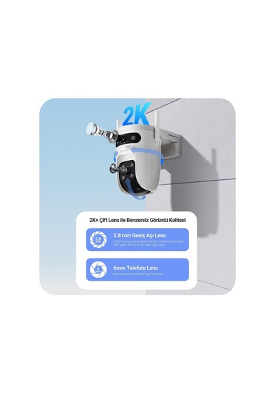 Ezviz C9c Dual 3mp 2k Çift Lensli 360 Dönebilen Dış Mekan Wi-fi Kamerası, Yapay Zeka İnsan Ve Araç Algılama, Renkli Gece Görüşü 13138698