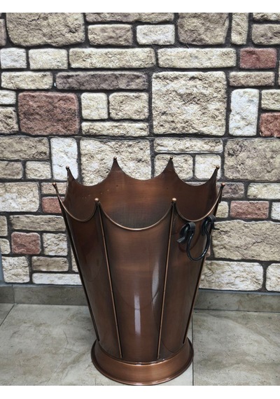 Flame Stove Fs-8193 Bakır Oval Odun Kovası