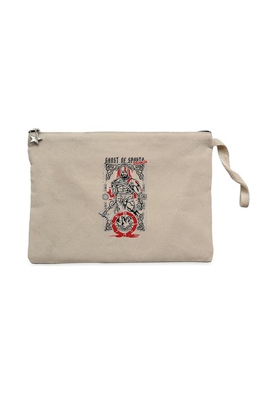 God of War Valhalla Krem Clutch Astarlı Cüzdan / El Çantası Krem