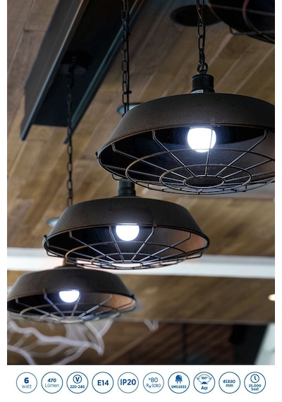 Rtl09201 Rother G45 Led Ampul 6w E14 470 Lümen 6000k Beyaz Işık Enerji Tasarruflu Ampul 5 Adet