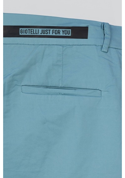 Giotelli Erkek Turkuaz Normal Kesim Regular Fit Pamuklu Dokuma Şort