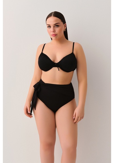 Suwen Önden Bağcıklı Destekli Bikini Üst Sbn26655012 Siyah