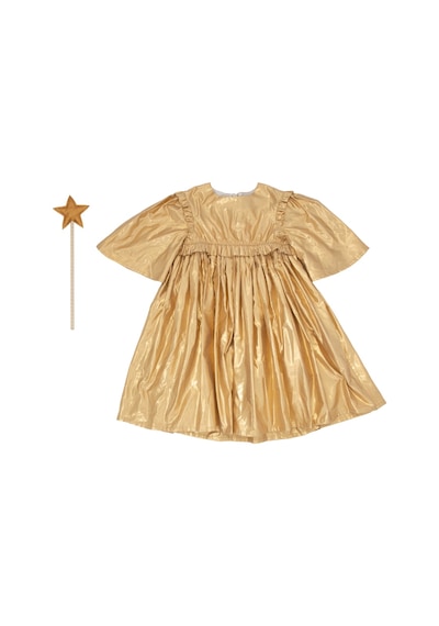 Meri Meri - Gold Angel Dress Age 5-6 - Altın Melek Elbise 5-6 Yaş 0 - 99