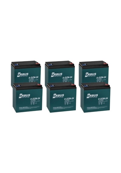 Orbus 6-dzm-24 12v 24 Ah Elektrikli Bisiklet Aküsü 6 Lı Paket