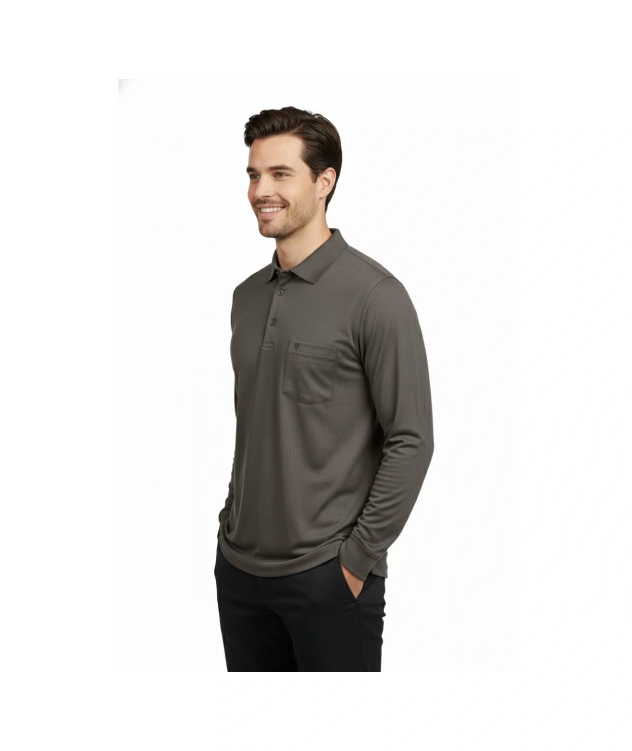 Dynamo Erkek Gömlek Yaka Kol Manşetli Cepli Sweat 4249 Bgl-st04862 Vizon