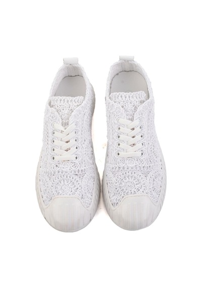 Bambi Beyaz Hakiki Deri Kadın Sneaker K01331175016 Beyaz