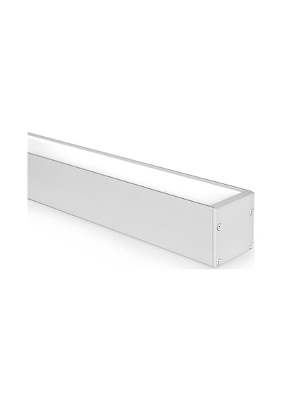 Led Alüminyum Profil Kasa 1 Metre 7695 Sarkıt & Sıva Üstü Montaj 55mm Opak Pleksi Paslanmaz Yan Kapak