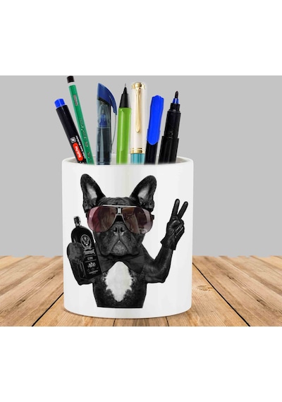 Bulldog Hangover Kaktüs Sukulent Saksı Kalemlik