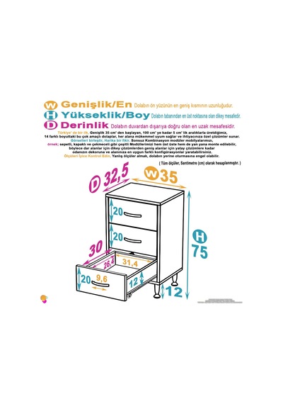 Eliusta Seçer 3 Çekmeceli 35 Cm Banyo Ve Mutfak Dolabı Beyaz 35x75x32,5 Cm Çok Amaçlı Organizer Dolap Beyaz Eliusta Seçer 3 Çekmeceli 35 Cm Banyo Ve Mutfak Dolabı Beyaz 35x75x32,5 Cm Çok Amaçlı Organizer Dolap Beyaz
