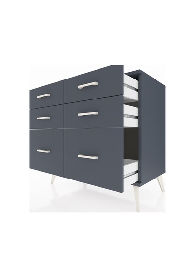 Hyperion Şifonyer 6 Çekmeceli 88x44x80 Antrasit-antrasit Antrasit Hyperion Şifonyer 6 Çekmeceli 88x44x80 Antrasit-antrasit Antrasit
