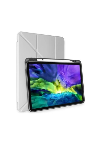 Newface Samsung Galaxy Tab A9 Plus Kılıf Kalemlikli Mars Tablet Kılıfı - Gri