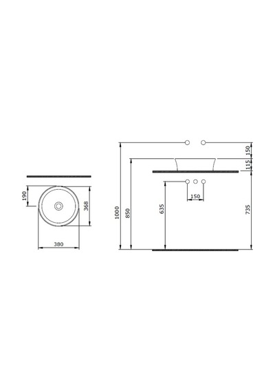 Bocchi Sottile Slim 1478-021-0125 Çanak Lavabo Mandalina Sarı 38 CM