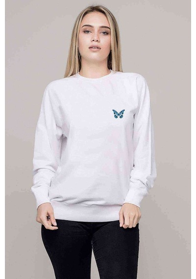Butterfly Clipart Freeuse Huge Freebie Baskılı Beyaz Kadın Sweat