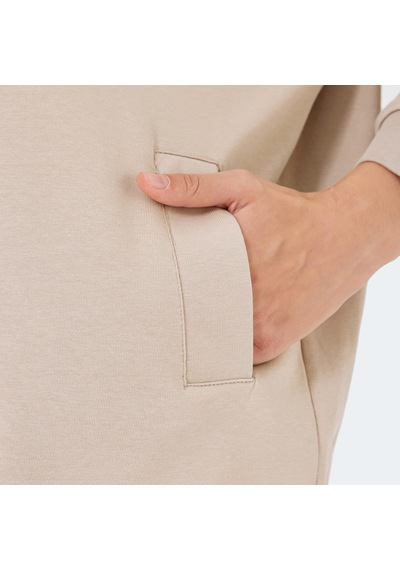 Slazenger VIKENTI SW Oversize Kadın Cepli Oversıze Bej Sweatshirt