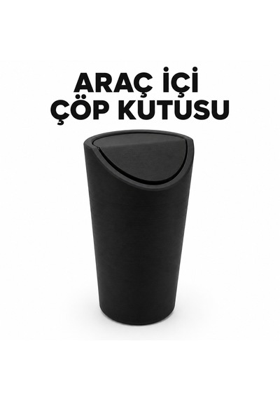 Araç İçi Mini Çöp Kutusu Bardaklık Uyumlu Tasarım