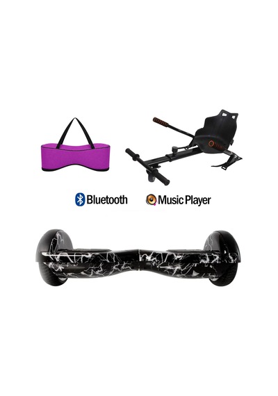 Citymate Elektrikli Kaykay Hoverboard Akıllı Denge 6.5 Inch + Hoverkart + Çanta Extrem50 Paket D02