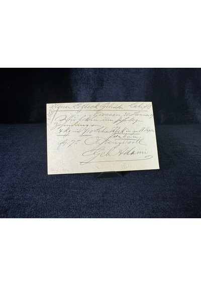 Antiye Almanya Reich Dönemine Ait 1910 Yılında Postadan Geçmiş Posta Kartı Damgalı Kendinden Pullu 7 1/2 Pfennig Ve 2 1/2 Pullu Germania Deutsches Reich